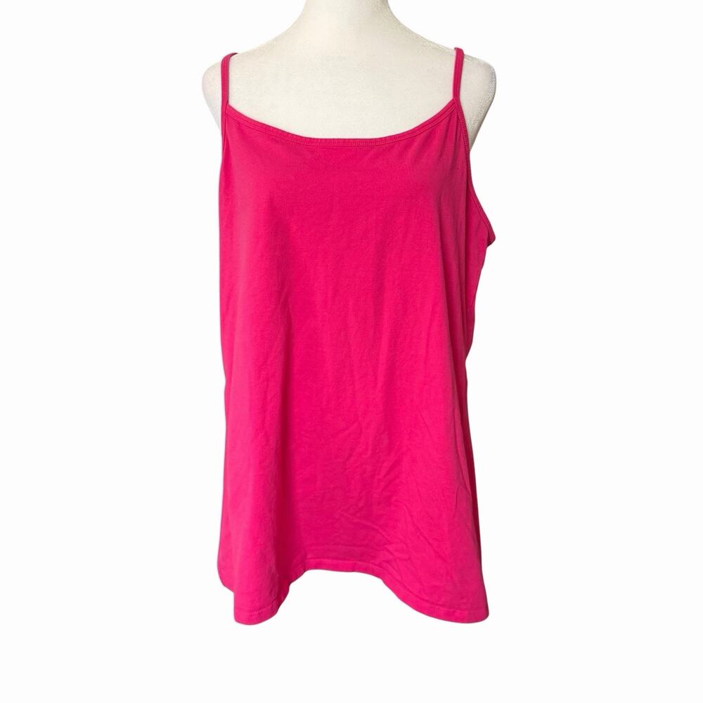 TORRID Womens Plus 3X Cami Tank Top Spaghetti Strap Hot Pink Basic Stretch Tee